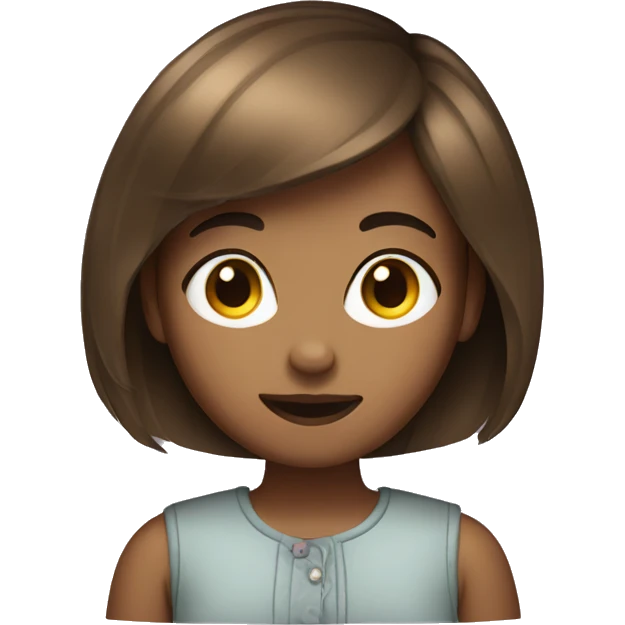 Brown short hair girl emoji