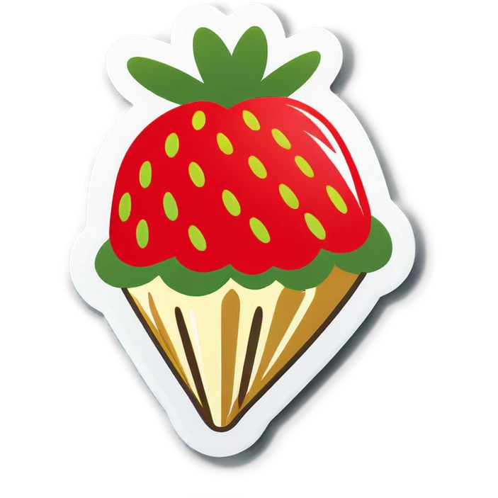 Strawberry with a toothpick  emoji