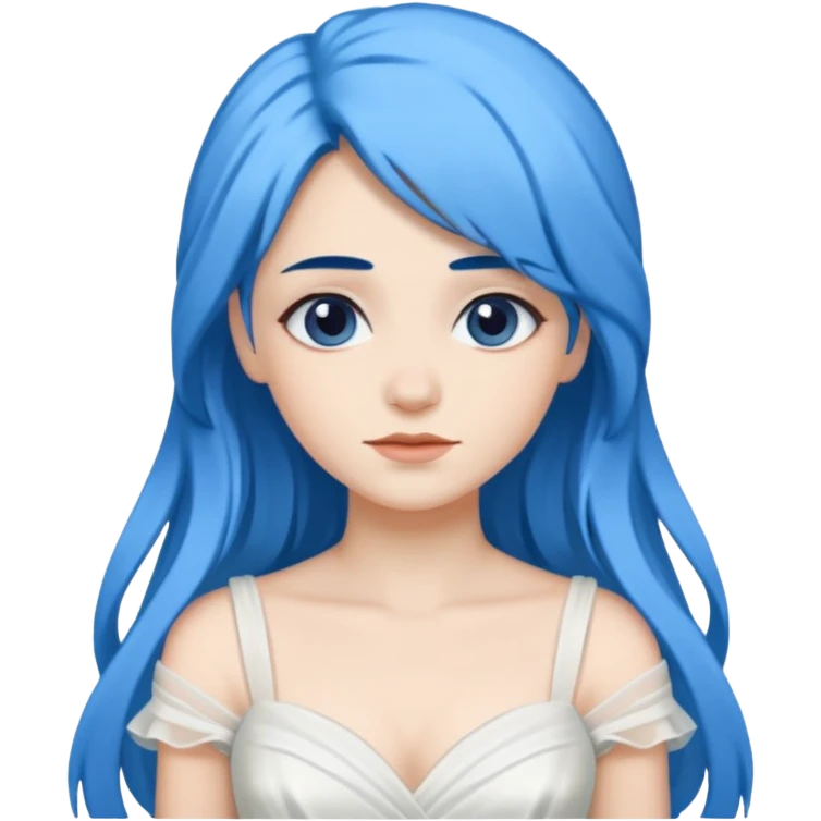bride with blue hair emoji