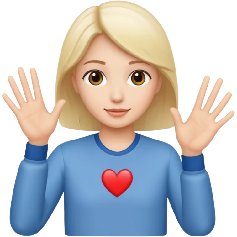 Me doing hand heart emoji