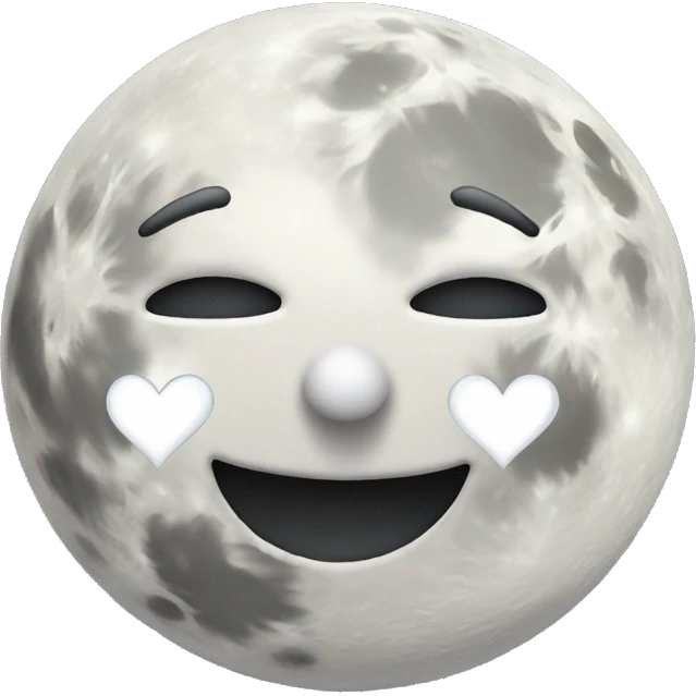 moon with white heart emoji