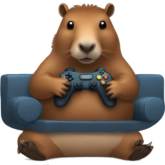 A capibara playing videogames emoji