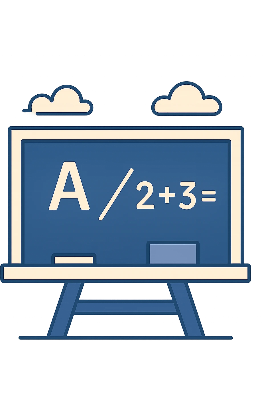 school blackboard, flat design style emoji