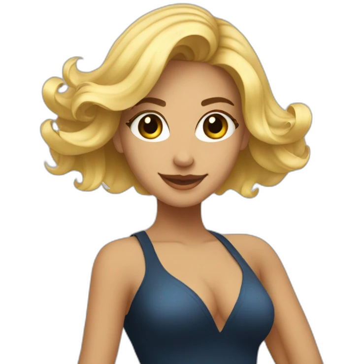 blonde girl dancing bachata emoji