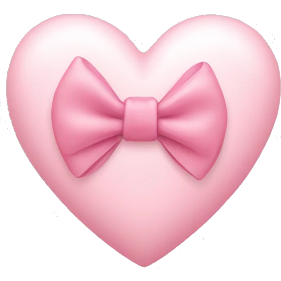 light pink heart with a bow emoji