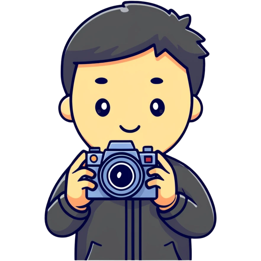 video content creator with camera emoji