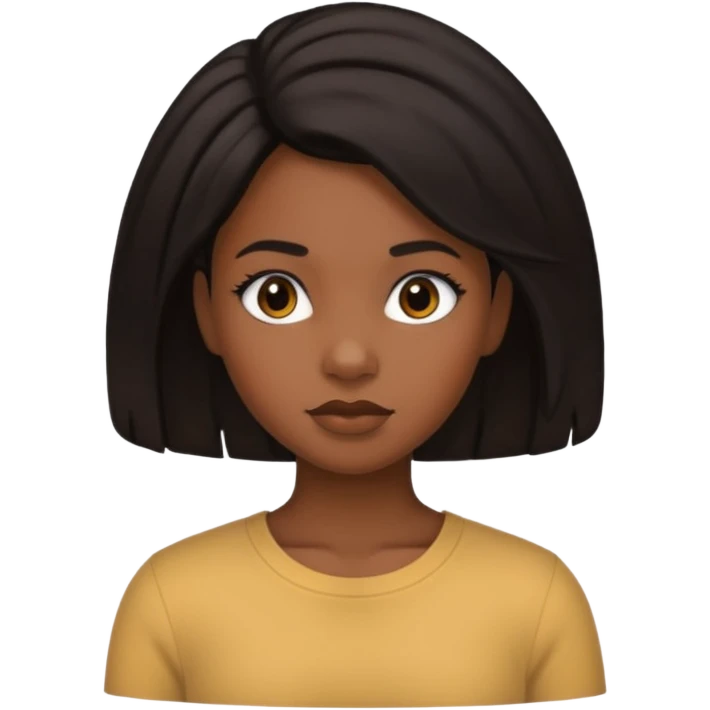 A black girl getting her her done emoji