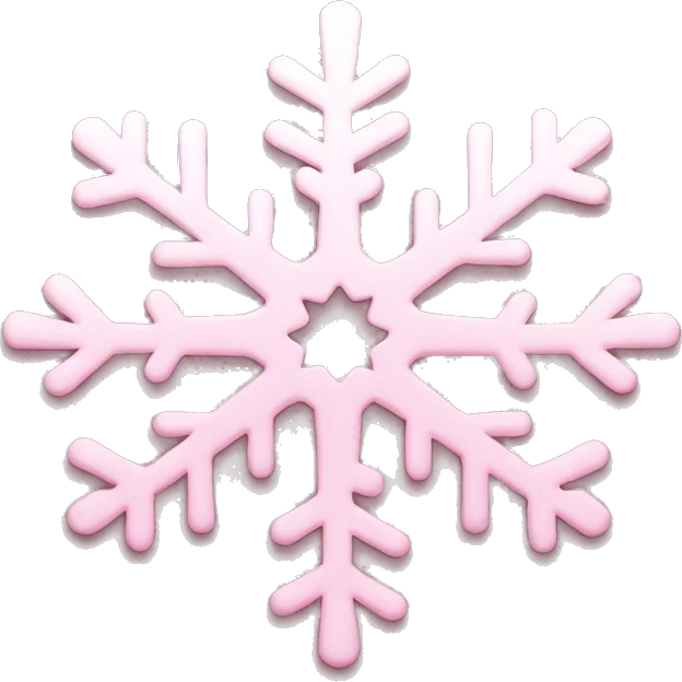 Light pink snowflake  emoji