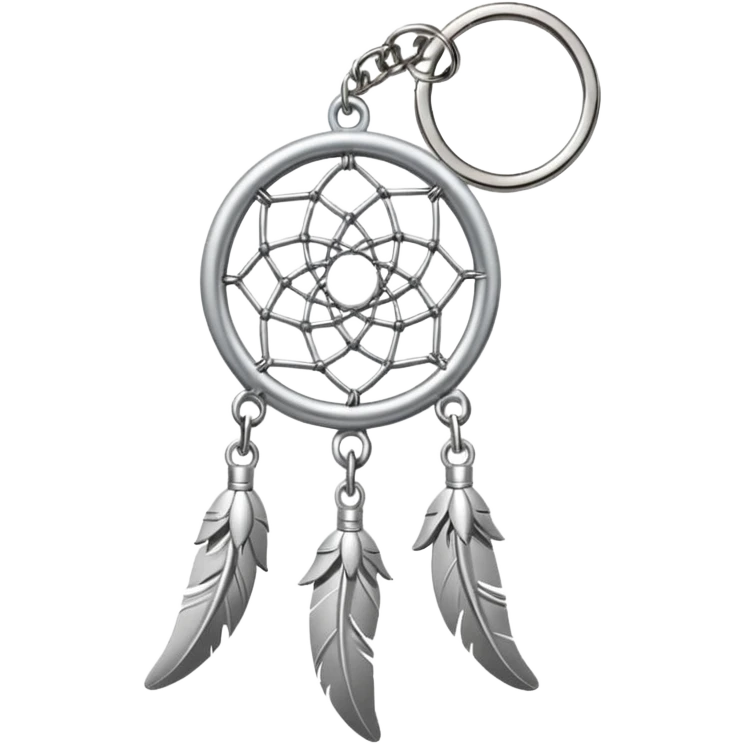 Realistic Mini metallic Dreamcatcher keychain  emoji