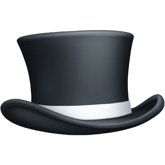 Tophat with white line emoji