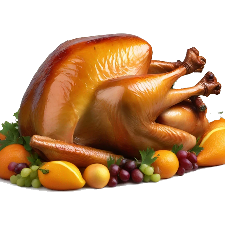 Roast turkey on a platter emoji