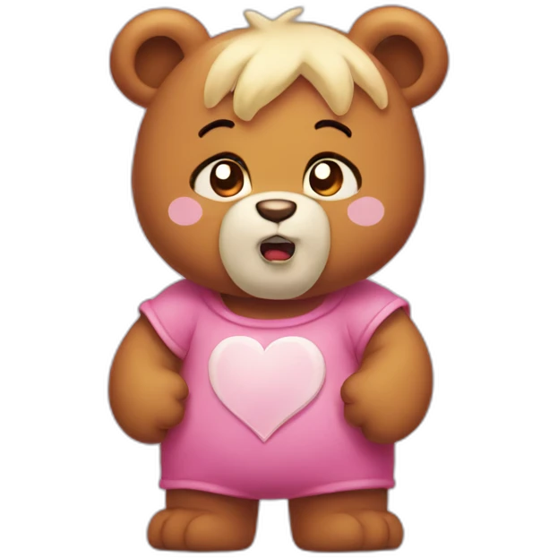 Angry heart Carebear emoji
