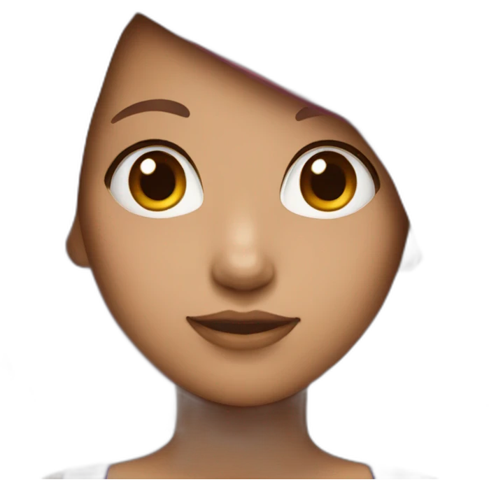 white and asian girl with pink hair emoji