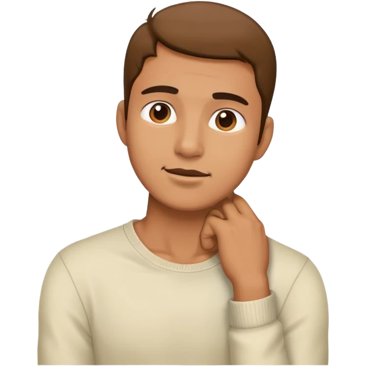 Man holding neck emoji