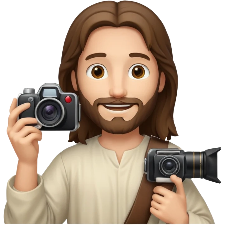 jesus taking a photo emoji