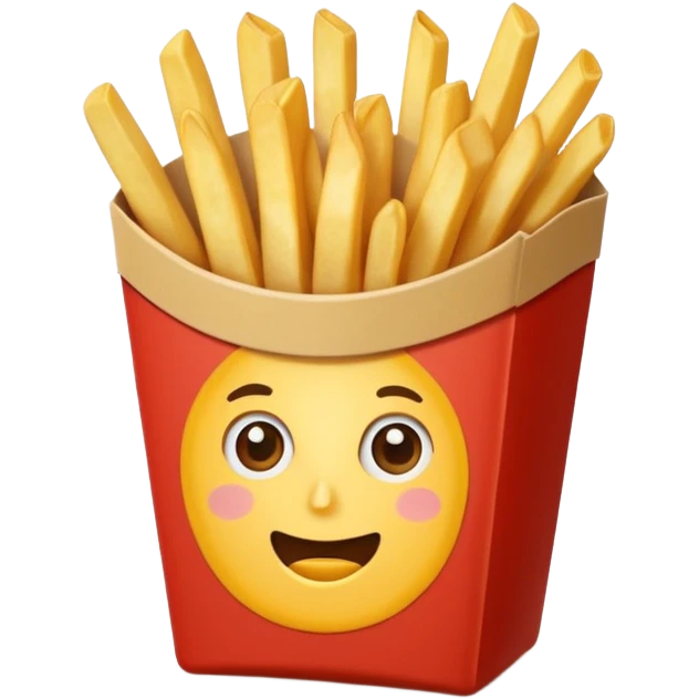 french fries without smiley emoji