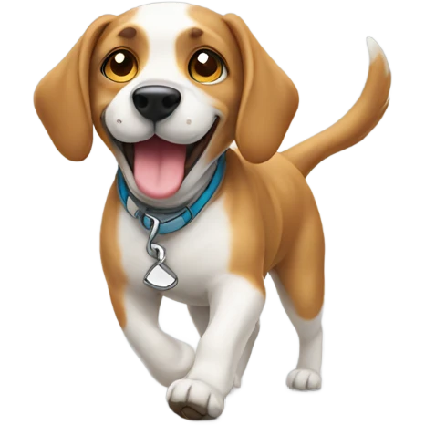  A dog walking emoji