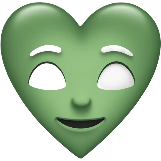 Sage green heart emoji