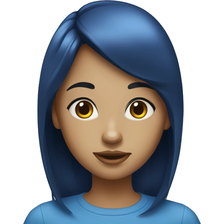 fille métisse yeux bleus emoji