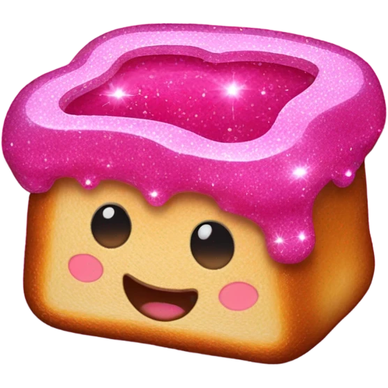 Toast with hot pink jelly and glitter  emoji