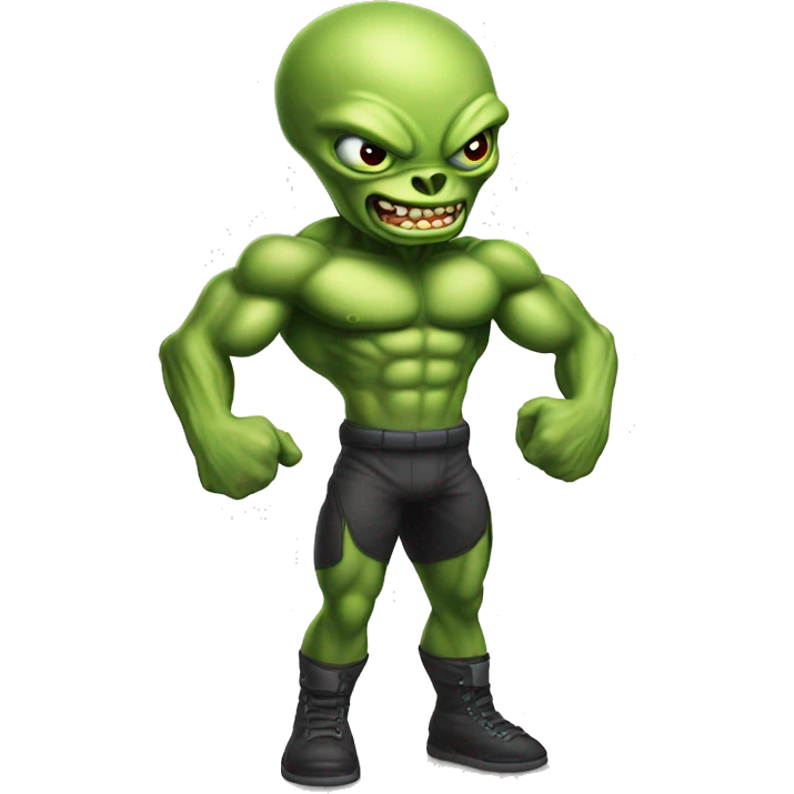 muscly alien emoji