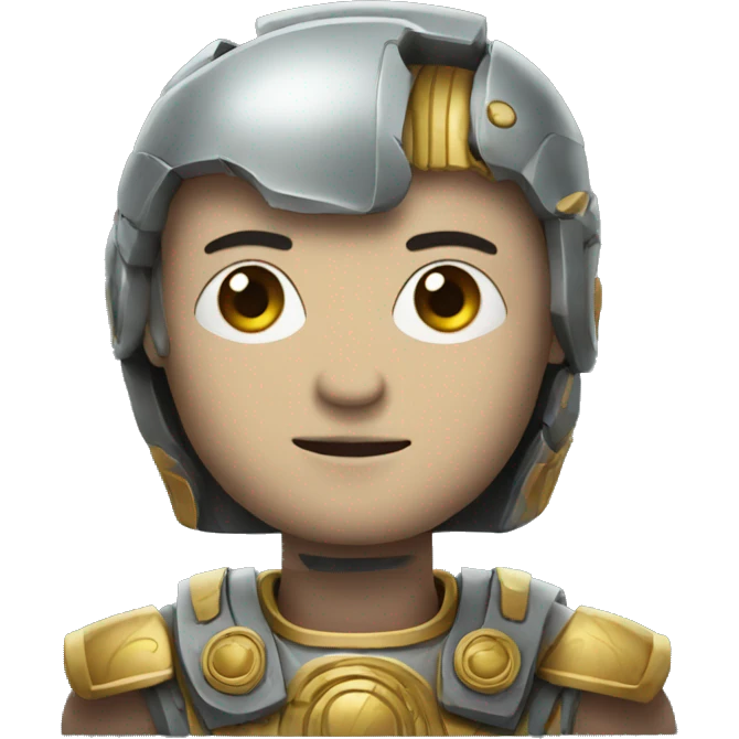 Roman man robot emoji