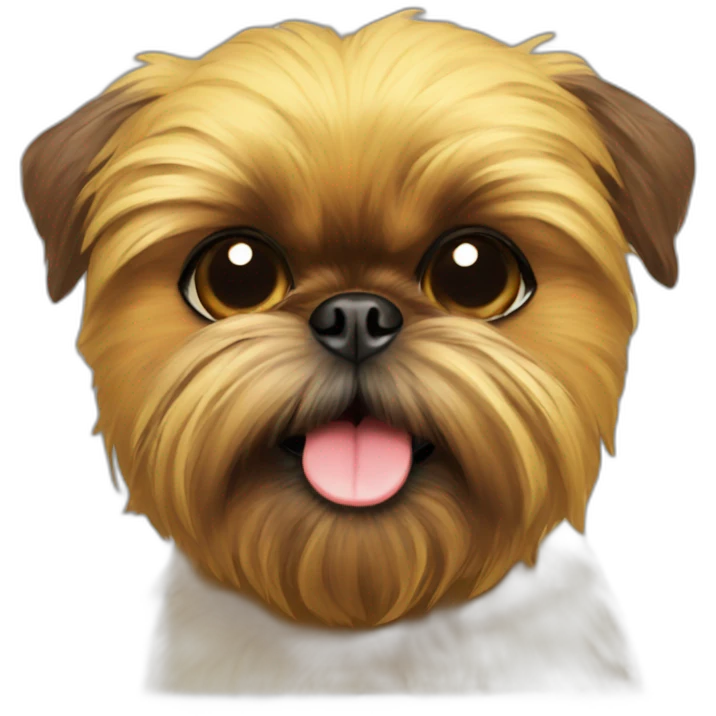brussels griffon with a banana emoji