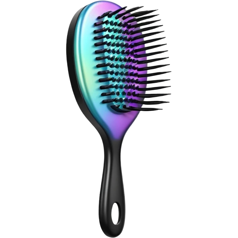 Iridescent hairbrush emoji