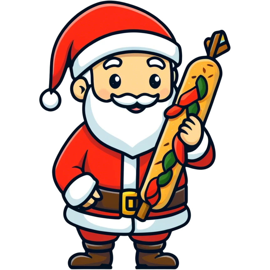 Weihnachtsmann mit Döner emoji
