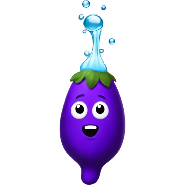 Eggplant squirting water  emoji