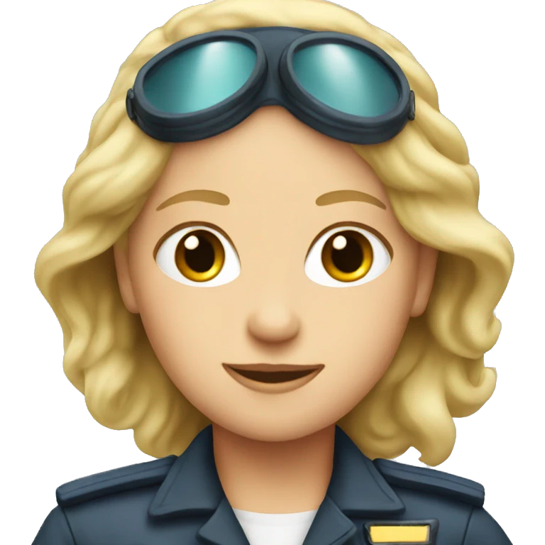 Female blond pilot emoji