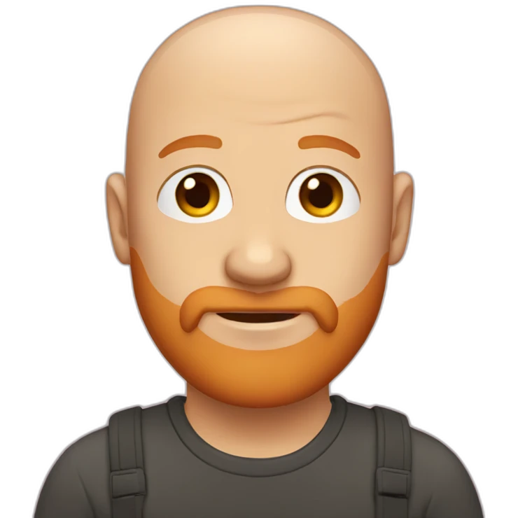 bald man with ginger beard emoji
