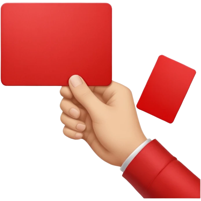 hand red card (#00A3E0) and red (#F9423A) emoji