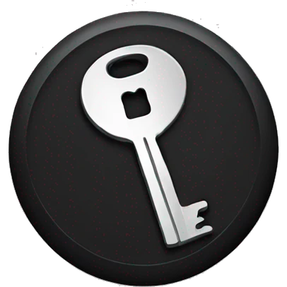 Black key button handle  emoji