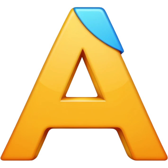 letter A bright and recognizable emoji