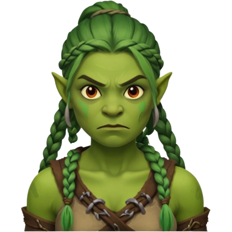 Orga mit langen Zopf emoji