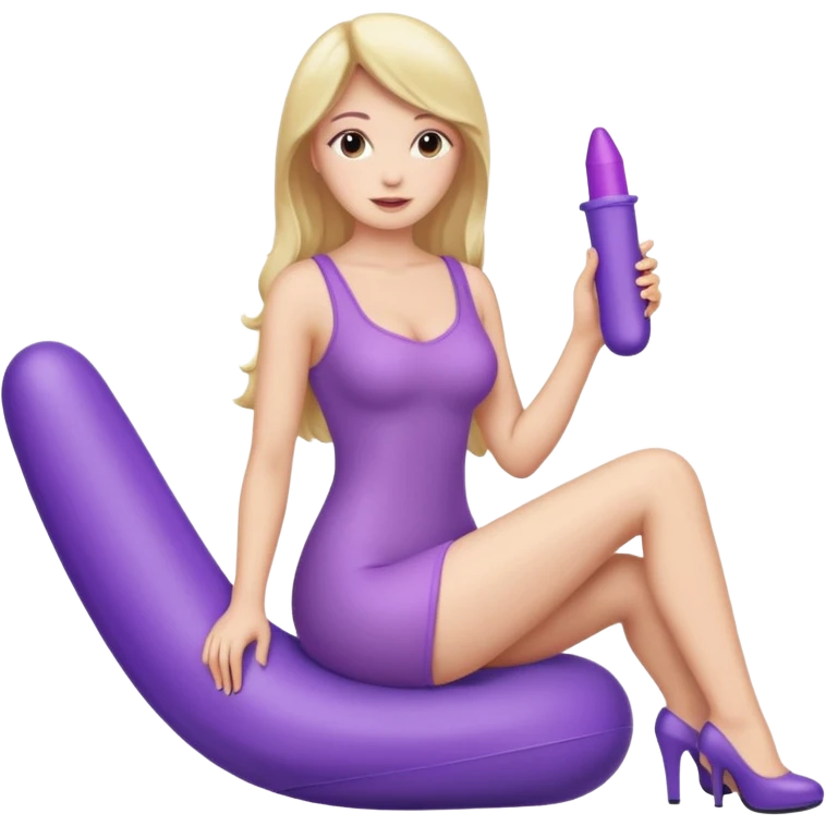 Woman sitting on dildo emoji