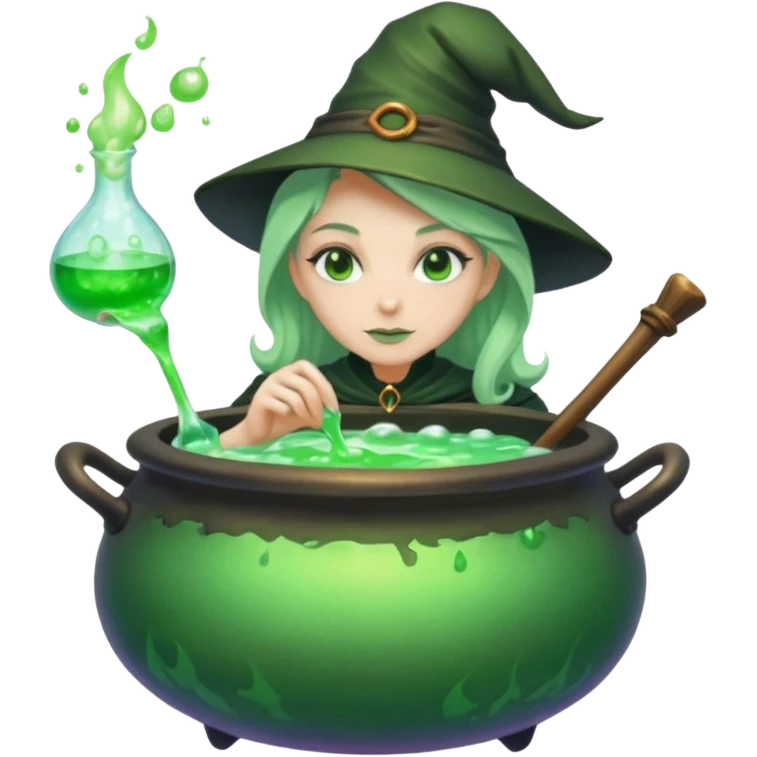 green witch cooking potion emoji