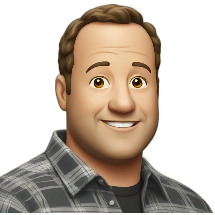 Kevin James in plaid shirt emoji