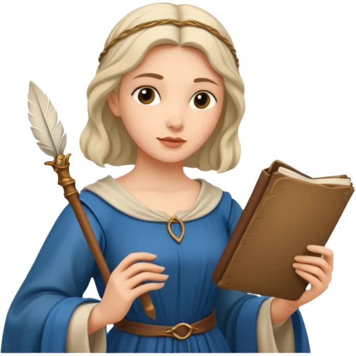 medieval female poet emoji