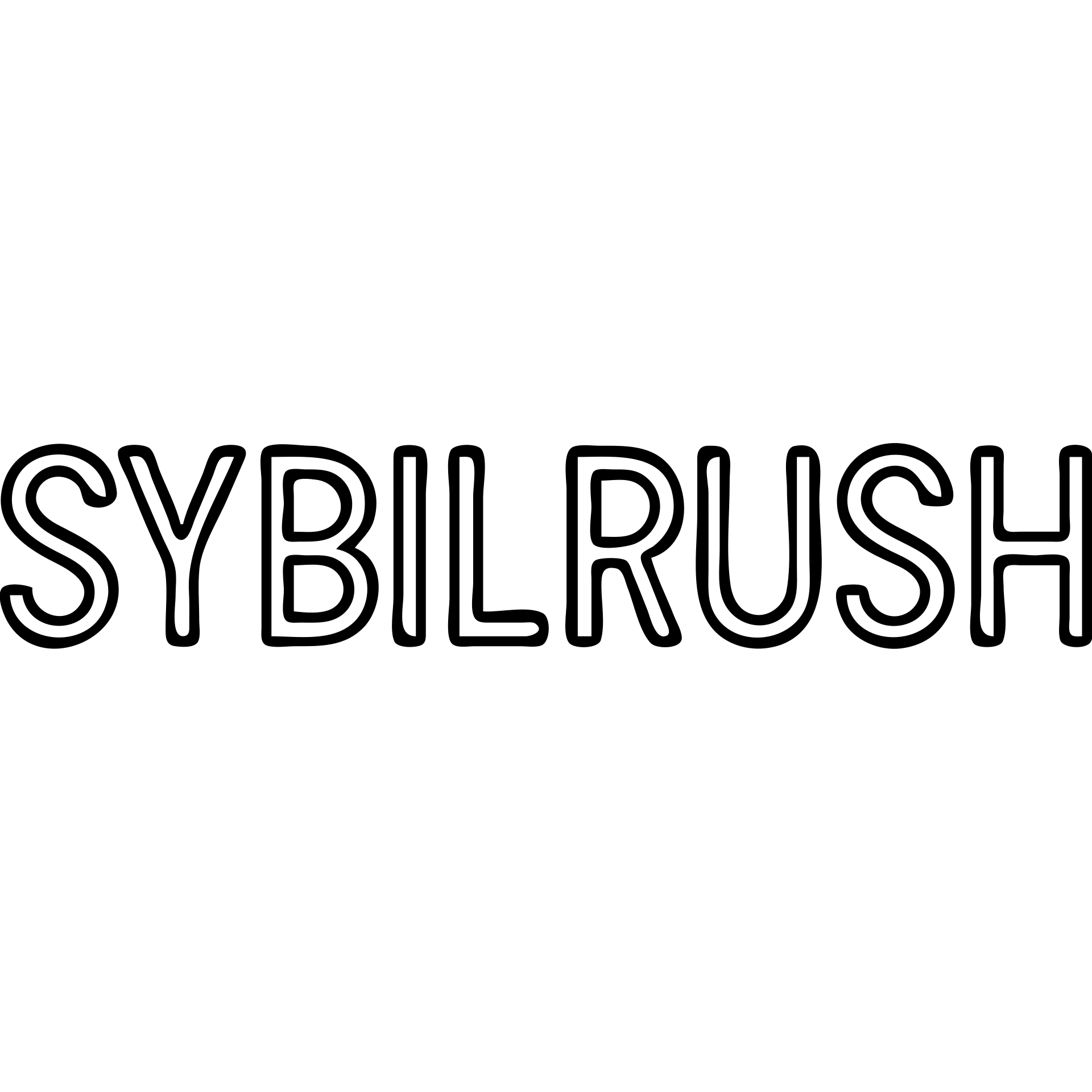 The text "SYBILRUSH" written clearly emoji