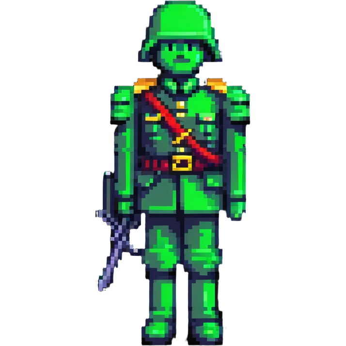 green plastic toy soldier emoji
