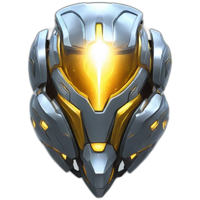 futuristic armored Omega Energy breastplate radiating omega energy emoji