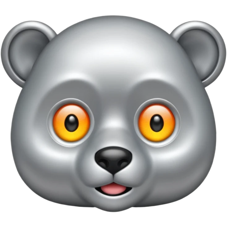 oso de metal con ojos brillantes emoji