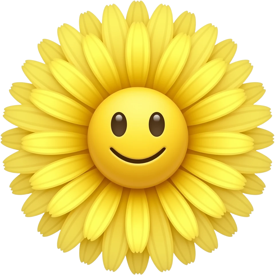 Happy like sun dendelion flower emoji