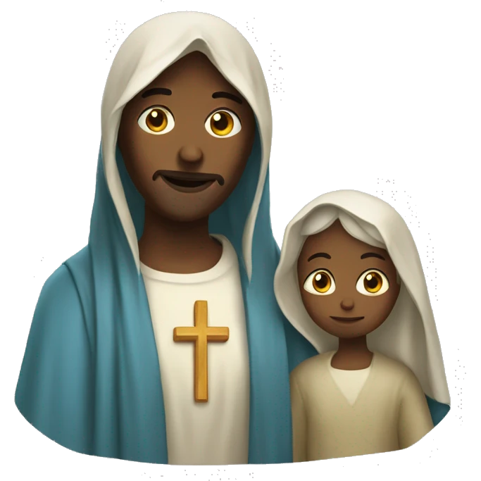 holy Mary withJesus emoji