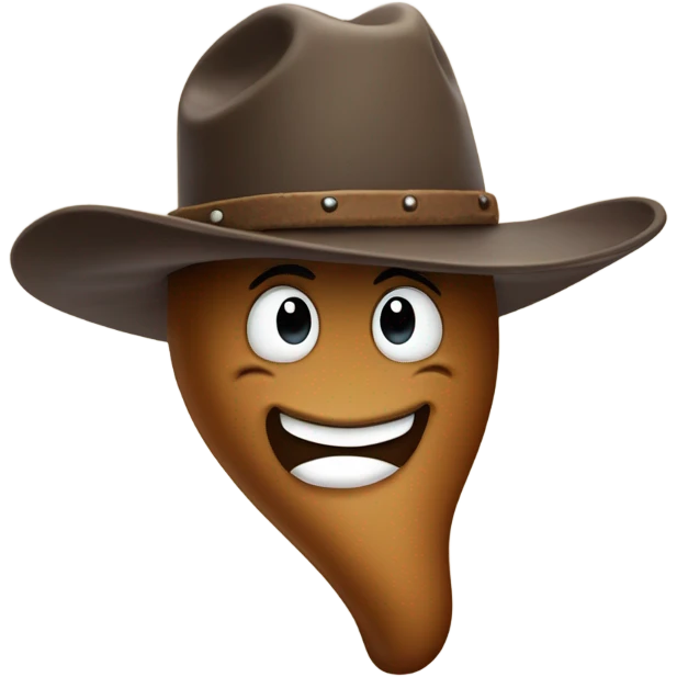 Poop with cowboy hat emoji