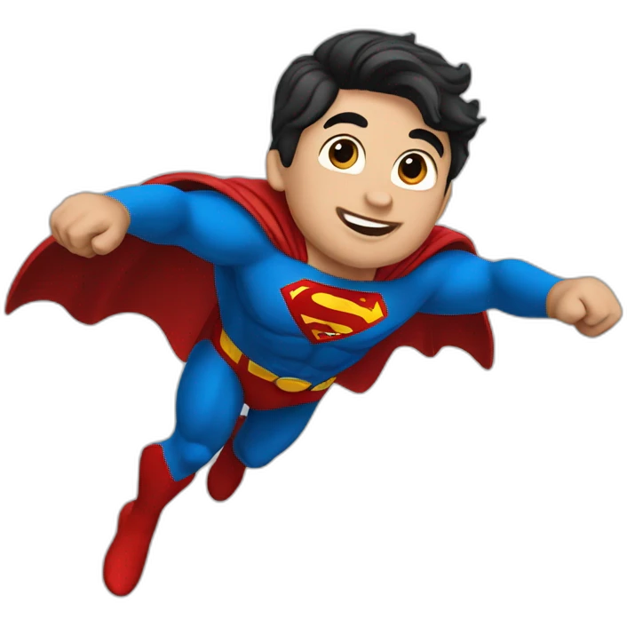 Flying little Superman emoji