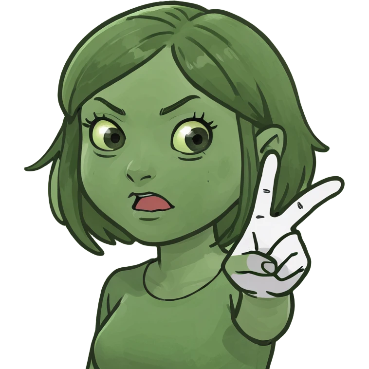 Girl flipping off someone emoji