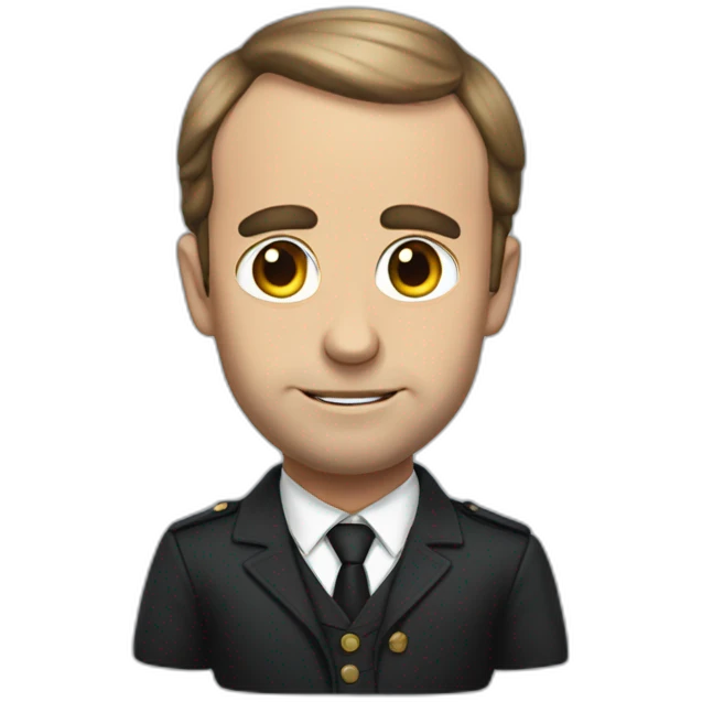 Macron en caca emoji